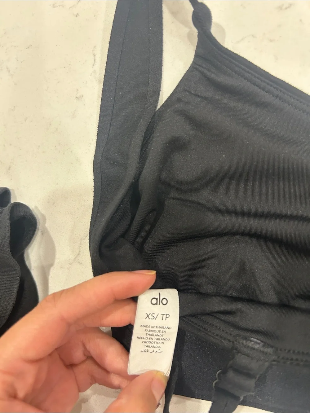ALO Yoga Black Front-Zip Supportive Sports Bra